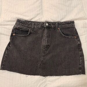 Topshop high waist mini denim skirt